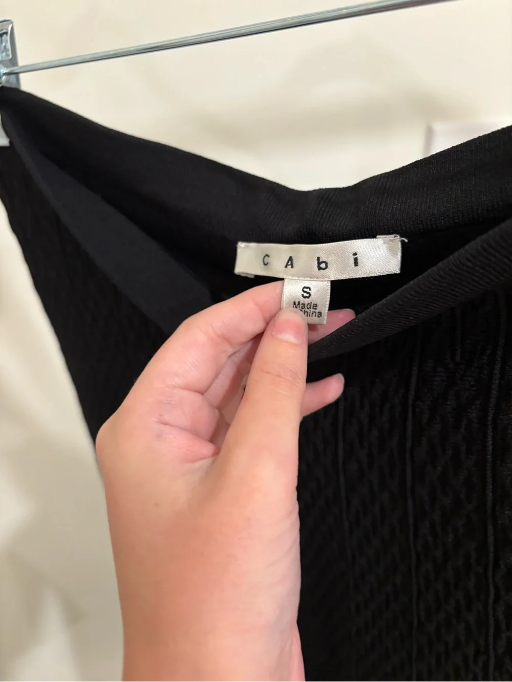 CAbi Black Textured Pencil Skirt